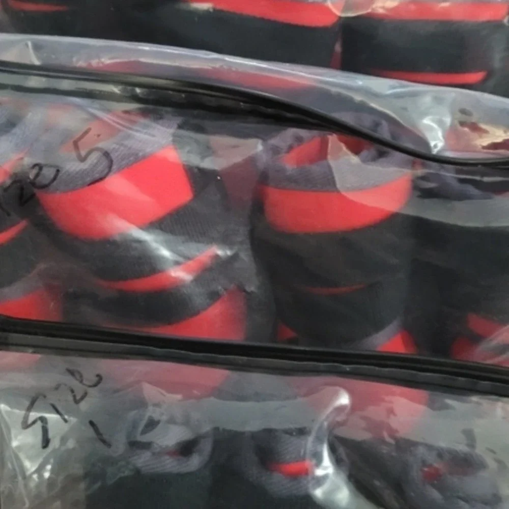 Red and Black Protective Dog Booties Secure Fit Outdoor Paw Shoes Size 1